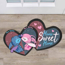 Load image into Gallery viewer, Personalized Couple Ohana Shaped Doormat Custom Name Gift for Home