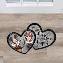 Load image into Gallery viewer, Personalized Mouse Shaped Doormat Custom Couple Gift for Home