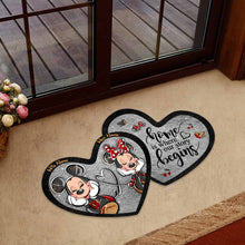 Load image into Gallery viewer, Personalized Mouse Shaped Doormat Custom Couple Gift for Home