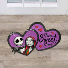 Load image into Gallery viewer, Personalized Heart-Shaped Doormat Custom Couple Gift Home Sweet Home