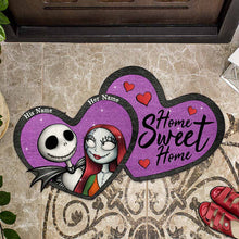 Load image into Gallery viewer, Personalized Heart-Shaped Doormat Custom Couple Gift Home Sweet Home