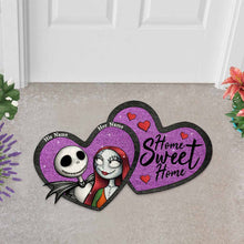 Load image into Gallery viewer, Personalized Heart-Shaped Doormat Custom Couple Gift Home Sweet Home