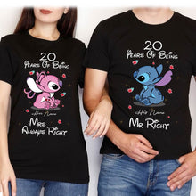 Load image into Gallery viewer, Personalized Couple T-shirt & Hoodie His & Hers Ohana Gift