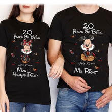 Load image into Gallery viewer, Personalized Couple T-shirt & Hoodie Custom Name Gift Idea