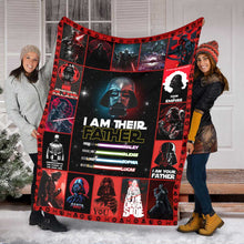 Load image into Gallery viewer, Personalized Star Wars Blanket for Father's Day Gift Idea