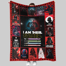 Load image into Gallery viewer, Personalized Star Wars Blanket for Father's Day Gift Idea