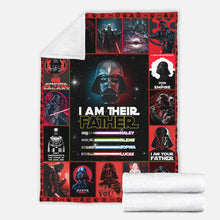 Load image into Gallery viewer, Personalized Star Wars Blanket for Father's Day Gift Idea