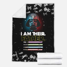Load image into Gallery viewer, Personalized I Am Their Father Blanket Custom Names Gift for Dad