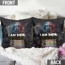 Load image into Gallery viewer, Personalized Star Wars Throw Pillow Custom Names Gift for Dad