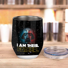 Load image into Gallery viewer, Personalized Star Wars Wine Tumbler Custom Name Gift for Dad