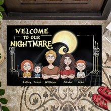 Load image into Gallery viewer, Personalized Welcome To Our Nightmare Doormat Custom Family Gift