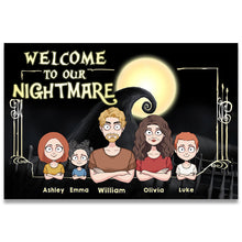 Load image into Gallery viewer, Personalized Welcome To Our Nightmare Doormat Custom Family Gift