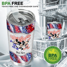 Load image into Gallery viewer, Personalized 4th of July Tumbler with Mickey Mouse Design