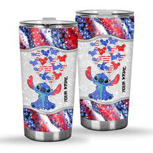 Load image into Gallery viewer, Personalized 4th of July Ohana Tumbler Custom Name Gift
