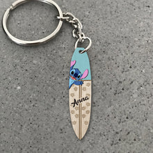 Load image into Gallery viewer, Personalized Ohana Keychain Custom Name Fiber Wood Gift