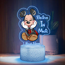 Load image into Gallery viewer, Personalized Believe In Magic Mouse Ears Custom LED Light Plaque