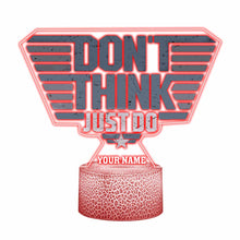 Load image into Gallery viewer, Personalized Top Gun Shaped Plaque Light Base Custom Name Gift
