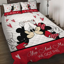 Load image into Gallery viewer, Personalized Mouse Quilt Set for Couples | Unique Valentine Gift