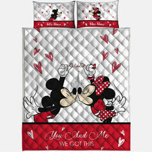 Load image into Gallery viewer, Personalized Mouse Quilt Set for Couples | Unique Valentine Gift