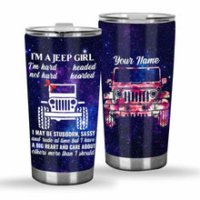 Load image into Gallery viewer, Personalized Jeep Girl Tumbler Custom Name 20oz Drinkware Gift