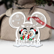 Load image into Gallery viewer, Personalized Love Forever Mouse Couple Transparent Ornament Gift