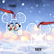 Load image into Gallery viewer, Personalized Love Forever Mouse Couple Transparent Ornament Gift