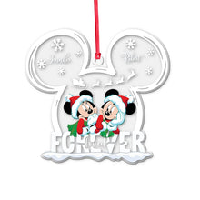 Load image into Gallery viewer, Personalized Love Forever Mouse Couple Transparent Ornament Gift