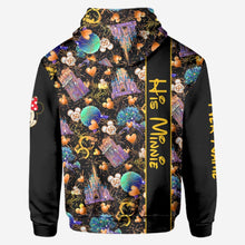 Load image into Gallery viewer, Personalized All Over T-shirt and Hoodie for Couples | Engagement Gift