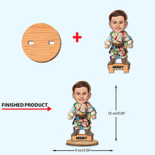 Load image into Gallery viewer, Personalized Family Wood Plaque with Photos - Christmas Gift
