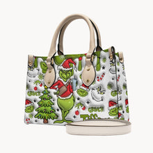 Load image into Gallery viewer, Personalized Merry Grinchmas Leather Handbag Gift for Women