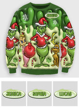 Load image into Gallery viewer, Personalized Grinch Christmas Ugly Sweater Gift for Mom
