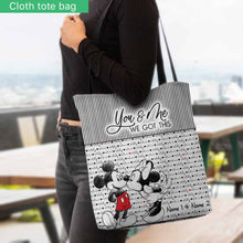 Load image into Gallery viewer, Personalized Cloth Tote Bag You & Me Custom Names Gift