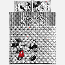 Load image into Gallery viewer, Personalized Mouse Quilt Set for Couples - Wedding Gift Idea