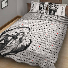 Load image into Gallery viewer, Personalized Nightmare Before Christmas Quilt Set Couples Gift