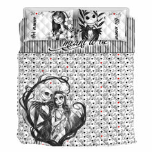 Load image into Gallery viewer, Personalized Nightmare Before Christmas Quilt Set Couples Gift
