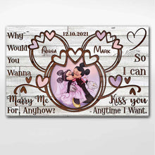 Load image into Gallery viewer, Personalized Couple Mouse Poster Custom Name Anniversary Gift
