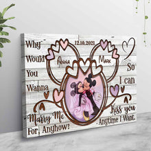 Load image into Gallery viewer, Personalized Couple Mouse Poster Custom Name Anniversary Gift