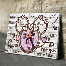 Load image into Gallery viewer, Personalized Couple Mouse Poster Custom Name Anniversary Gift