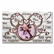 Load image into Gallery viewer, Personalized Couple Mouse Poster Custom Name Anniversary Gift