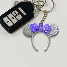 Load image into Gallery viewer, Personalized Disney 100 Years Mouse Keychain Custom Name Gift