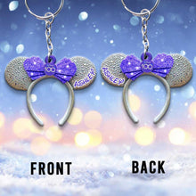Load image into Gallery viewer, Personalized Disney 100 Years Mouse Keychain Custom Name Gift
