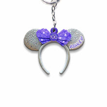 Load image into Gallery viewer, Personalized Disney 100 Years Mouse Keychain Custom Name Gift