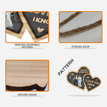 Load image into Gallery viewer, Personalized Heart Wood Sign with Custom Names for Couples