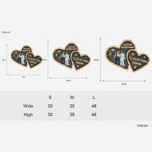 Load image into Gallery viewer, Personalized Heart Wood Sign with Custom Names for Couples