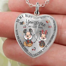 Load image into Gallery viewer, Personalized Heart Pendant Necklace Custom Engraved Gift for Wife