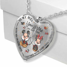 Load image into Gallery viewer, Personalized Heart Pendant Necklace Custom Engraved Gift for Wife