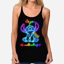 Load image into Gallery viewer, Personalized LGBT Pride Tank Top Custom Name Rainbow Gift