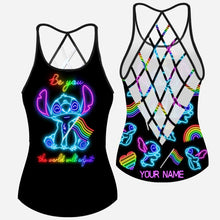 Load image into Gallery viewer, Personalized LGBT Pride Tank Top Custom Name Rainbow Gift