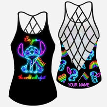 Load image into Gallery viewer, Personalized LGBT Pride Tank Top Custom Name Rainbow Gift