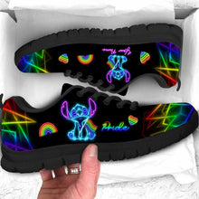 Load image into Gallery viewer, Personalized Rainbow Pride Sneakers Custom LGBT Gift